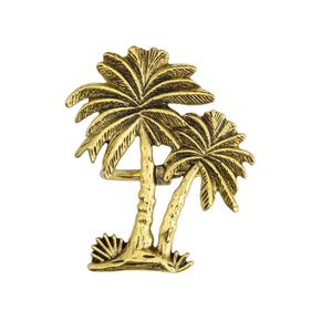 Juego de Anillos para Servilletas con Diseño de Coco en Metal Dorado, Decoración de Mesa para Comedor, Bodas, Fiestas, Hoteles, Restaurantes y Hogar - Product Image 3