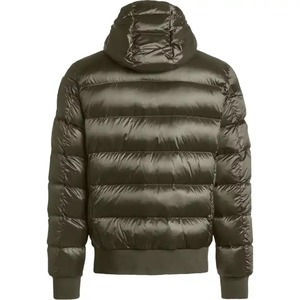 Veste matelassée noire brillante personnalisée pour homme, vente en gros, manteau à capuche brillant, veste d'hiver chaude rembourrée pour homme, OEM - Product Image 4
