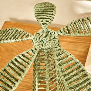 Decoración de Palma de Papel Natural Hecha a Mano, Adorno de Mimbre, Decoración Tropical para Mesa, Ecológica, Estilo Boho para el Hogar - Product Image 6