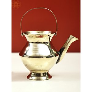 Kamandalu ขนาดเล็กทำด้วยมือ3นิ้วแจกันโลหะจากงานฝีมืออินเดีย - Product Image 1