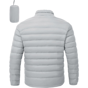 Men's Classic <b>Packable</b> Winter Puffer <b>Jacket</b> New Design Casual Style Weatherproof Breathable Zipper Closure Cotton Filling Woven - Product Image 1