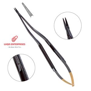 Portaagujas intranasal Tebbetts con mordaza dentada de carburo de tungsteno, instrumento quirúrgico - Product Image 1