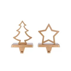 Ensemble de 2 supports de chaussettes de style moderne pour cheminée, décoration de la maison, crochet en métal pour chaussettes - Product Image 1