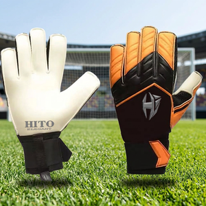 Custom Desgin Black Soccer Goalkeeper gloves 4mm Flat Palm and Latex <b>strap</b> Goalkeeper Gloves - Product Image 4