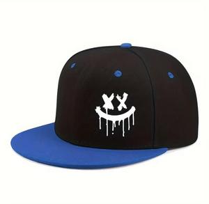 หมวกแก๊ป Snapback ลายยิ้มสีขาวสไตล์สตรีทลำลอง ระบายอากาศได้ดี สำหรับผู้ใหญ่ ฤดูใบไม้ผลิ ฤดูร้อน ผ้าฝ้าย 100% - Product Image 4
