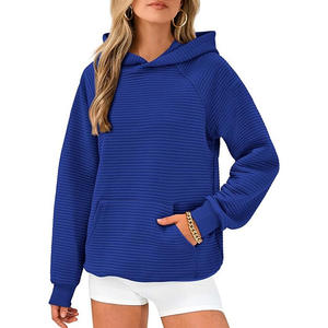 เสื้อสเวตเชิ้ตมีฮู้ดสีเขียวสำหรับผู้หญิง แขนยาว ทรงโอเวอร์ไซส์ ผ้าฝ้ายถัก มีกระเป๋า เหมาะสำหรับใส่ในฤดูใบไม้ร่วง - Product Image 5