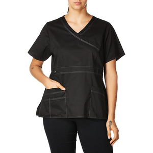 Comfortable Stretchy Hospital Nurse Doctor Use Figs <b>Scrubs</b> Uniform Sets V neck Short Sleeves Jogger Pants Women <b>Scrub</b> Suits 2026 - Product Image 4