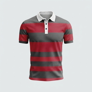 Polo à manches courtes pour homme, style streetwear, 100% polyester, prix bas, design tendance, nouvelle arrivée, respirant, séchage rapide - Product Image 1