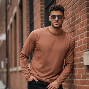 T-shirt en laine mérinos à col rond pour homme, décontracté, personnalisé, collection Printemps-Automne, de Solar Wool Factory - Product Image 4