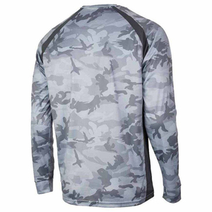 T-shirt à manches longues pour homme, couleurs personnalisées, écologique, 320g, UPF 35, respirant, séchage rapide, vêtements de pêche, vêtements de plein air - Product Image 2