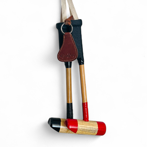 12 Inch Mini Polo Stick Decorative Hanging Polo Mallet with Wooden Head <b>Cane</b> Shaft and Handle for Sports Entertainment - Product Image 2