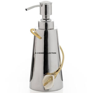 Distributeur de savon en métal doré au design élégant pour la maison, l'hôtel, le restaurant, distributeur de savon pour les mains de luxe pour la salle de bain - Product Image 2