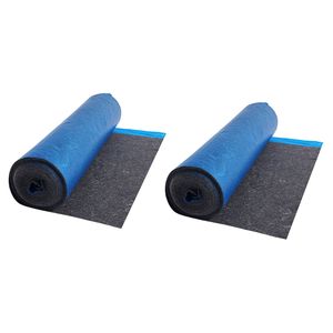 400 m² Accessoires de sol insonorisés robustes, sous-couche pour revêtement de sol stratifié 3 mm, barrière contre la vapeur, film en fibre + PE - Product Image 1
