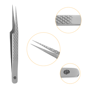 Pinzas para Pestañas con Agarre de Diamante, Herramientas para Pestañas de Acero Inoxidable, Antimagnéticas, Duraderas, Ligeras, Personalización de Precisión Disponible - Product Image 4