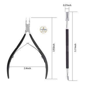 Cuticle Trimmer with Cuticle Pusher Ejiubas Cuticle Remover Cuticle Nipper Professional Stainless Steel Cuticle <b>Cutter</b> Clipper - Product Image 6