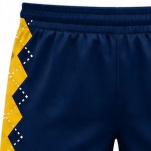 Navy Blue <b>Yellow</b> Sublimation Volleyball <b>Shorts</b> Athletic Team Bottoms Sportswear Competition Uniform Training Apparel Match - Product Image 3