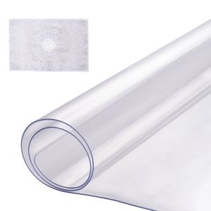 Copertura per Tavolo Rettangolare in PVC Trasparente 16 X 32 Pollici, Spessore 1,5 mm, Impermeabile, Protezione per Tavolo Trasparente - Product Image 3