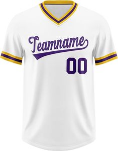 High Quality Custom V Neck Baseball Jersey with Team Logo Name Number for <b>Men</b> Youth and Baseball Clubs - Product Image 2