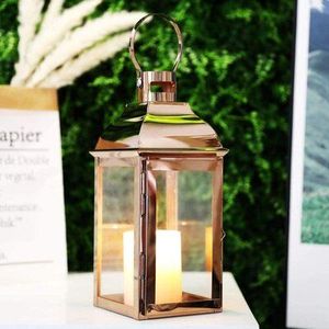 Lanterne à bougie en métal unique, faite à la main, décorative, rustique, avec support en verre, magnifique centre de table de mariage, accent pour la maison et le jardin, qualité supérieure - Product Image 3