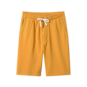 Pantalones Cortos Deportivos para Hombre, Estilo Urbano, Cintura Media, Cierre con Cordón, Transpirables, de Secado Rápido, Nailon/Acrílico, Color Amarillo Mostaza - Product Image 5