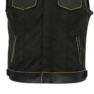 Top Selling 2026 Racing Jersey Motorcycle Vest Men Cowhide <b>Leather</b> <b>Sleeveless</b> Safety <b>Jacket</b> Waterproof Windproof - Product Image 6