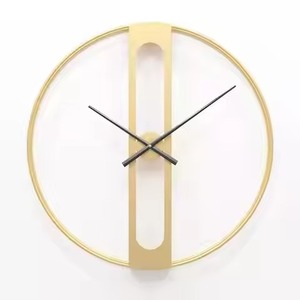 Wood And <b>Metal</b> Wall <b>Clock</b> Abstract Quartz Analog Office Living Room Decoration Gifting Use <b>Clock</b> - Product Image 2