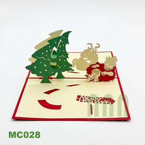 การ์ดอวยพรพิมพ์ออฟเซ็ตตกแต่งด้วยกระดาษอาร์ต 3 มิติเคลือบเงาแบบด้าน รุ่น MC028 Christ Motor Wholesale Vietnam จาก ANN HANDICRAFT - Product Image 5