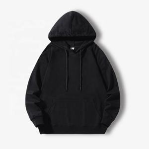 Sweat-shirt à capuche polaire personnalisé pour homme, prix de gros, chaud et uni pour l'hiver, style streetwear - Product Image 3