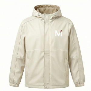 Veste imperméable à capuche unisexe pour l'hiver, vente en gros, personnalisation du logo sur le devant, style urbain, coupe-vent léger de qualité supérieure - Product Image 1