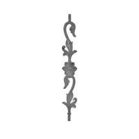 Balustre décoratif orné de fleurs, garde-corps de luxe en fer pour villa, balustrade de balcon haut de gamme, garde-corps d'escalier sans cadre, résistant à la rouille, motif floral décoratif