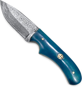 Cuchillo de Caza Personalizado de Acero Inoxidable, Hoja Fija con Punta Caída y Borde Dentado, Mango de Madera, Cuchillos para Acampar al Aire Libre - Product Image 4