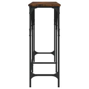 Table console réglable pour pieds de grande taille en bois d'ingénierie chêne fumé avec finition durable - Product Image 5