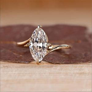 Anillo Solitario Vintage con Diamante Moval de Corte Europeo Antiguo, Cultivado en Laboratorio, Oro de 18K Personalizado, Joyería con Diamante Certificado IGI Hecho en Laboratorio - Product Image 2