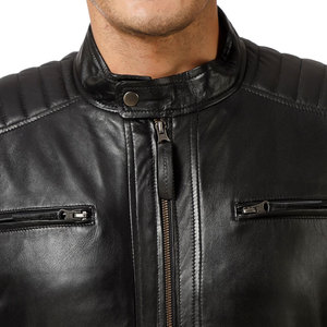 Chaqueta de cuero clásica con forro suave, cierre de cremallera, chaqueta de moda de invierno para ropa de calle, actividades al aire libre y negocios de exportación. - Product Image 5