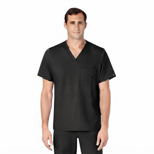 Custom Made Comfortable Woven Spandex Medical <b>Scrub</b> Shirts <b>Plus</b> <b>Size</b> Lightweight Hospital Uniforms for Sale - Product Image 4
