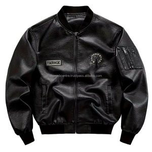 Chaqueta de moda de cuero auténtico con cremallera personalizada para hombre de buena calidad a precios mayoristas chaquetas de moda de cuero de color personalizado - Product Image 1