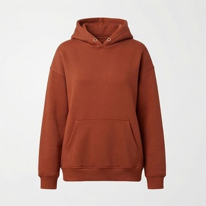 Sweat-shirt à capuche confortable pour femme, manches longues, avec cordon de serrage, détail poche, idéal pour superposer, pour temps frais, vêtement tendance - Product Image 1