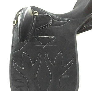 Selle d'équitation anglaise en cuir noir australien la plus vendue, nouveau design, siège souple, personnalisable pour la course hippique - Product Image 2