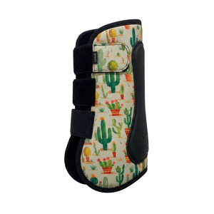 Protector de Tendones para Caballos HM GLOBAL Premium, Personalizado con Logotipo a Color, Diseño de Cactus Impreso Digitalmente, Antichoque - Product Image 5