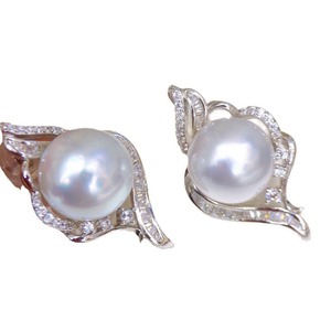 Zhuji Wholesale 11-12mm S925 Pure <b>Silver</b> 11-12mm Live Broadcast Popular Natural <b>Pearl</b> <b>Earrings</b> Fashionable Noble - Product Image 5