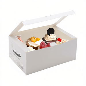 Boîte à pâtisserie personnalisée avec fenêtre, fabriquée au Vietnam, pour 6 cupcakes, avec plateau d'insertion de qualité alimentaire, fournitures de décoration de gâteaux - Product Image 2