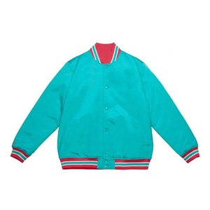 Customized Logo High Quality Satin Varsity Jacket with Best Embroidery Winter High Street Style <b>Waterproof</b> & Breathable for Men - Product Image 4