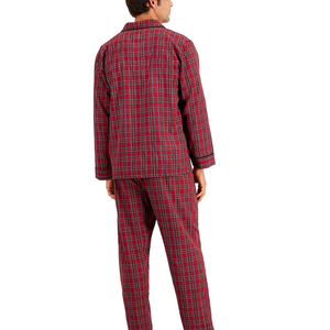 <b>Men's</b> 2 Piece Plaid Flannel <b>Pajamas</b> <b>Set</b> Long Sleeve Button Down Top With Pocket Elastic Waist Pants Casual Winter Sleepwear - Product Image 2