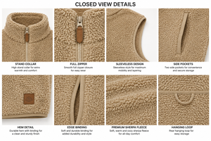Gilet polaire sans manches pour femme de haute qualité, coupe-vent, respirant, séchage rapide, idéal pour la randonnée et les voyages, vente en gros, pas cher - Product Image 5