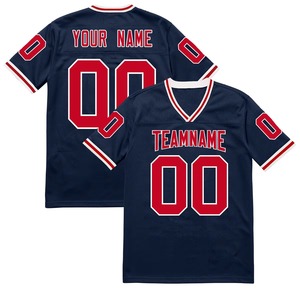 Camiseta de Fútbol Americano Personalizada al por Mayor, Nuevo Diseño con Patrón Personalizado, Manga Corta, Material de Malla, Unisex - Product Image 1