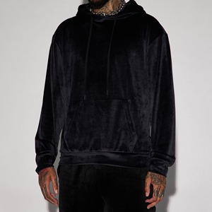 Sweat-shirt à capuche en velours brodé de haute qualité, unisexe, haut à capuche, écologique, vente en gros, couleurs personnalisées, hiver - Product Image 4