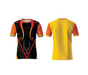 เสื้อฟุตบอลผู้ชายแขนสั้นแบบสวมใส่สบาย ผ้าโพลีเอสเตอร์ 100% น้ำหนัก 220 กรัม ระบายเหงื่อได้เร็ว พร้อมโลโก้สั่งทำพิเศษด้านหน้าด้วยเทคนิค Sublimation - Product Image 1