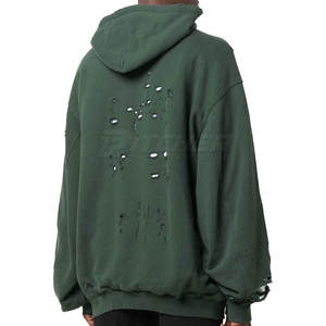 Sweat à capuche décontracté tendance pour hommes, style premium avec texture usée pour hommes - Product Image 4