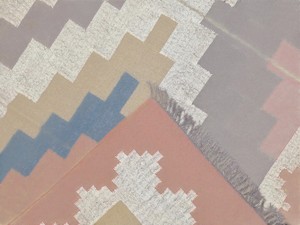 Handmade Kilim Area <b>Rug</b> Geometric Pattern Flatweave Wool Acrylic Rectangle Living Room <b>Boho</b> Tribal Style Jute Backing - Product Image 2