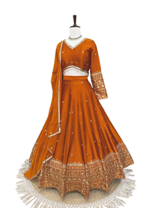 Divyam Creation Embroidered Net Lotus Handwork Fully Stitched Premium Spandex Traditional Lehenga Set Elegant Long <b>Jacket</b> - Product Image 1